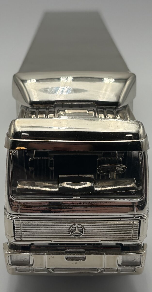 NZG 313 1:43 Mercedes 1748S Semi Tractor Truck w/Trailer - Mirror Finish EX/Box