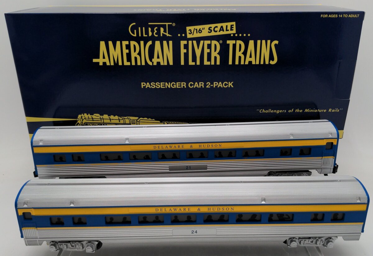 American Flyer 6-47900 S Delaware & Hudson Fluted-Side Coach #21/#24 (Set of 2) EX/Box