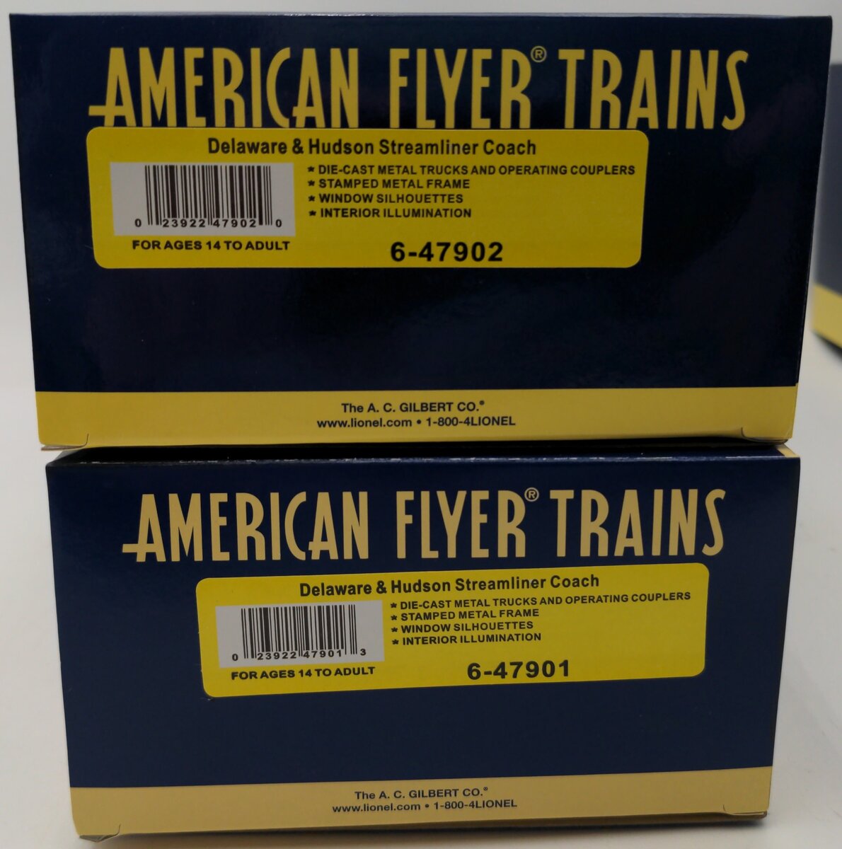 American Flyer 6-47900 S Delaware & Hudson Fluted-Side Coach #21/#24 (Set of 2) EX/Box
