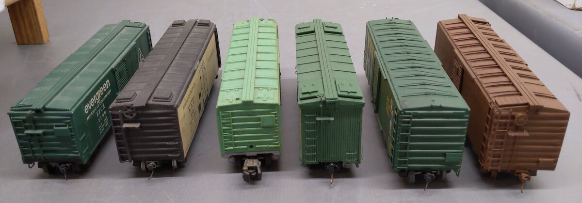 American Models S Gauge Freight Cars [6] #520 #3765 #2190 #8148 EX