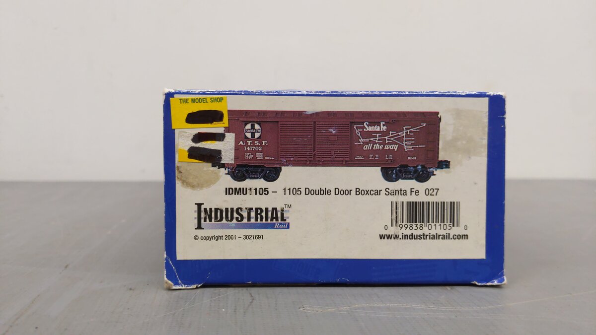 Industrial Rail IDMU1105 Santa Fe Double Door Boxcar EX/Box
