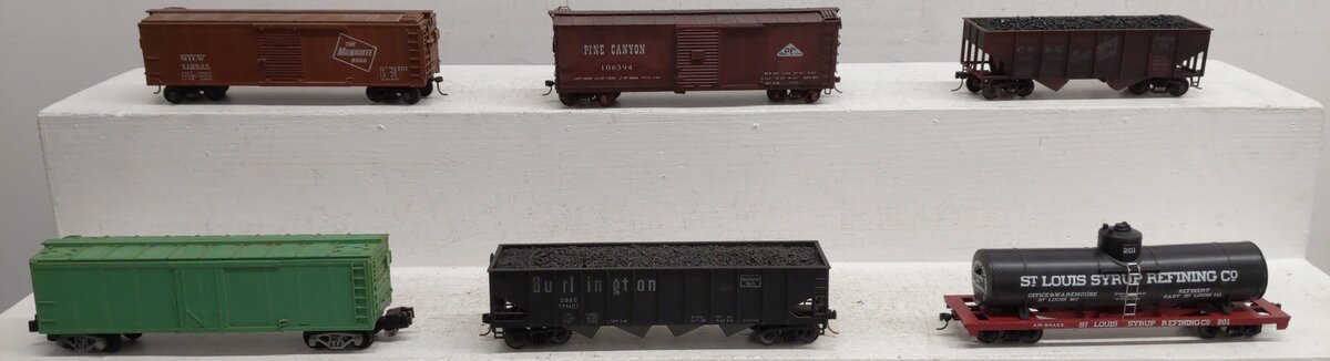 American Models Assorted S Gauge Freight Cars [6]  #201 #171407 #213846 #106394 EX