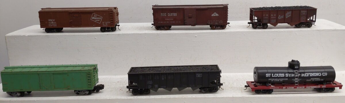 American Models Assorted S Gauge Freight Cars [6]  #201 #171407 #213846 #106394 EX