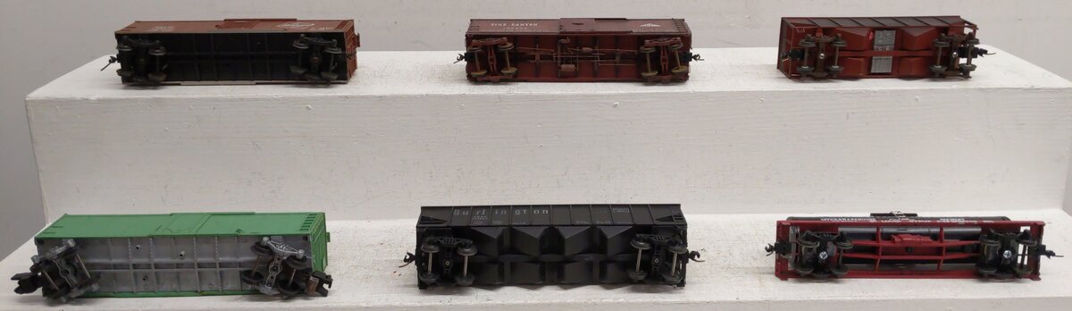 American Models Assorted S Gauge Freight Cars [6]  #201 #171407 #213846 #106394 EX