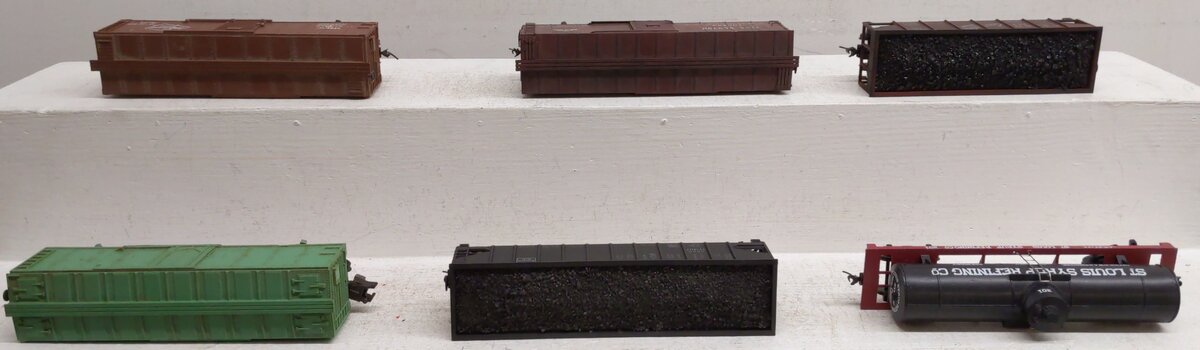 American Models Assorted S Gauge Freight Cars [6]  #201 #171407 #213846 #106394 EX