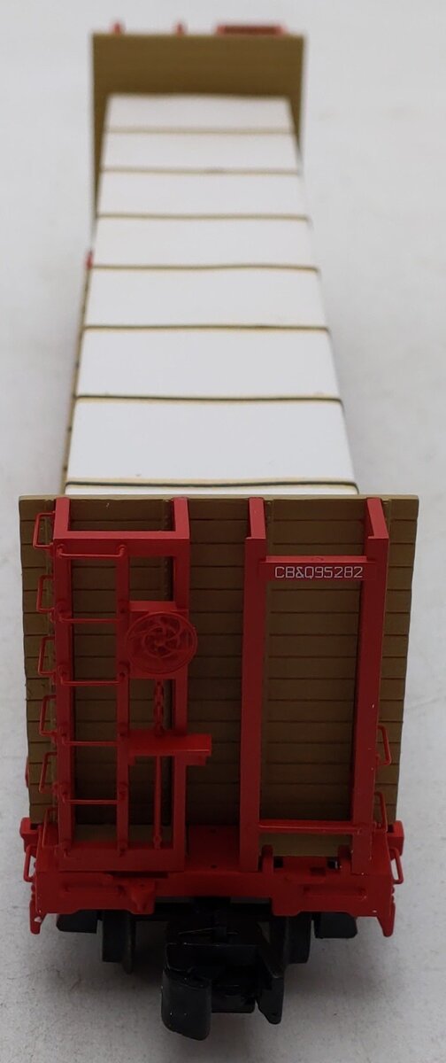 S-Helper 00159 "S" Scale CB&Q Bulkhead Flatcar W/ PC BM Load EX/Box