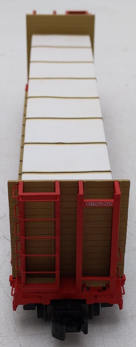 S-Helper 00159 "S" Scale CB&Q Bulkhead Flatcar W/ PC BM Load EX/Box