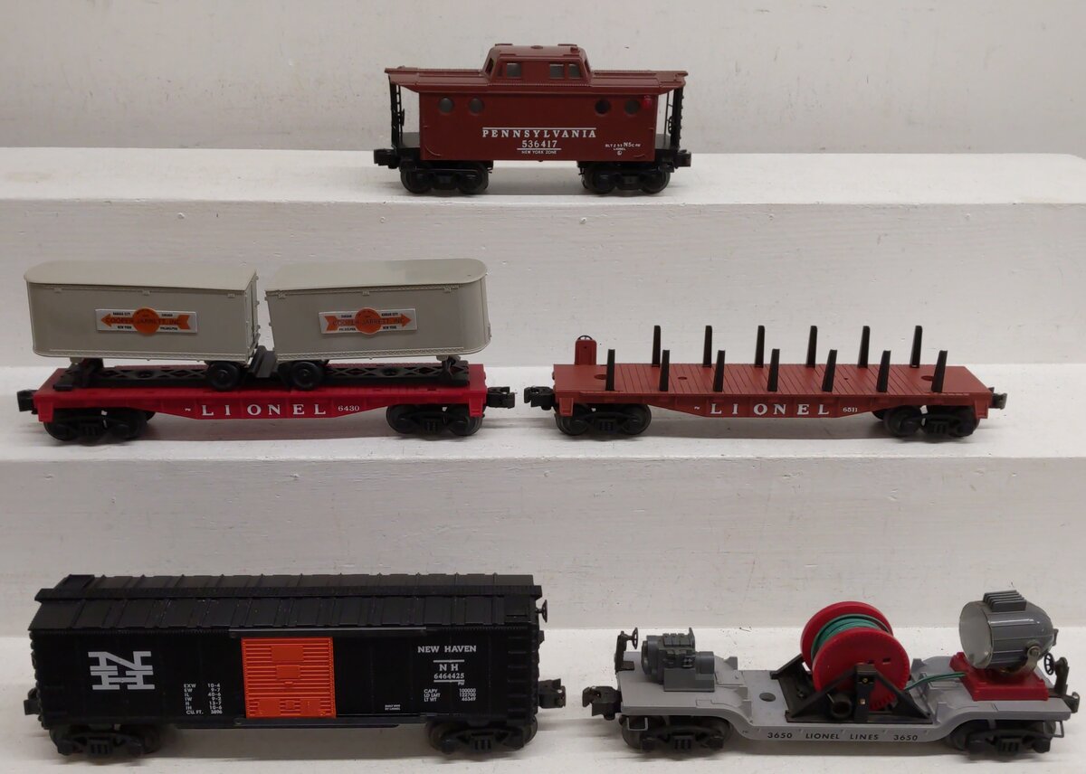 Lionel 6-21763 O Gauge New Haven PWC Freight Car Set EX/Box