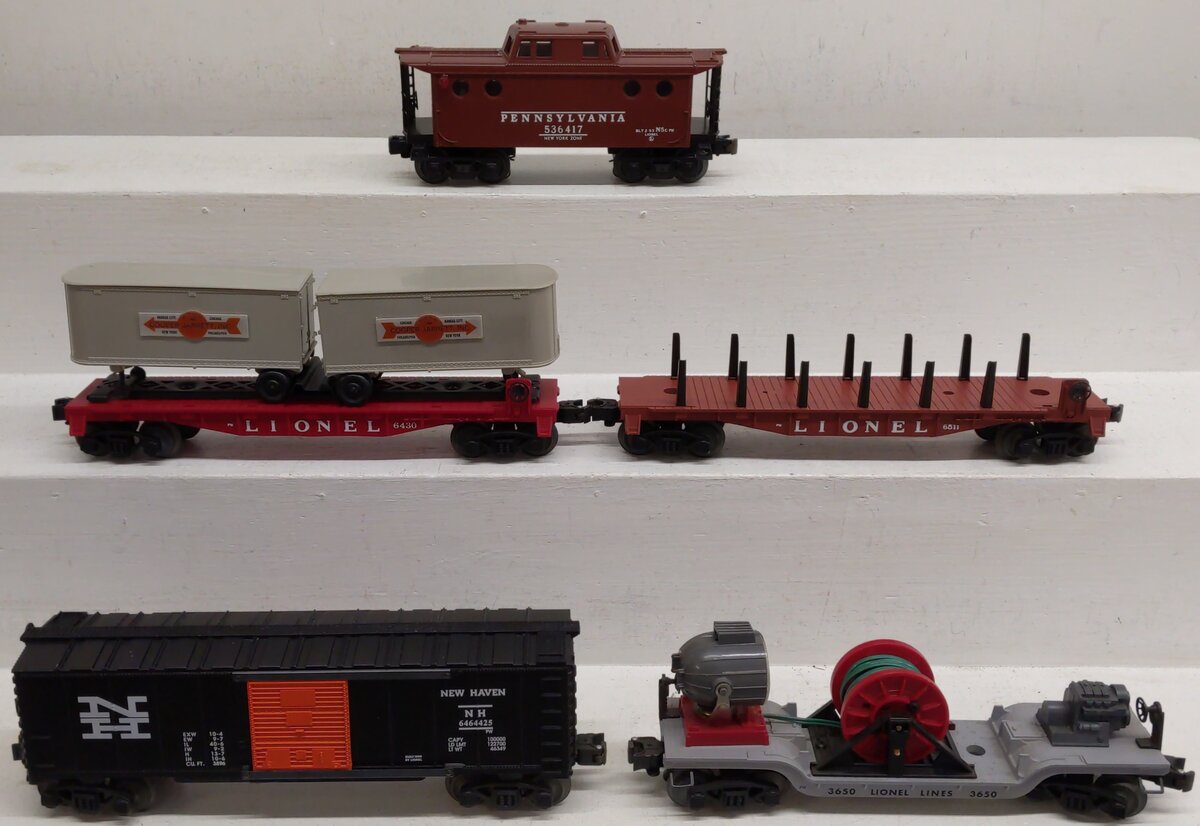 Lionel 6-21763 O Gauge New Haven PWC Freight Car Set EX/Box