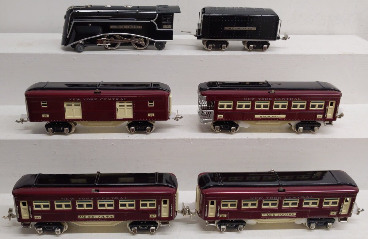 MTH 11-6031-0 O NYC Tinplate No. 279E Distance Control Steam Passenger Train Set LN/Box
