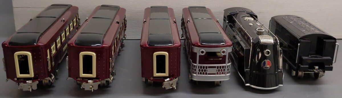 MTH 11-6031-0 O NYC Tinplate No. 279E Distance Control Steam Passenger Train Set LN/Box