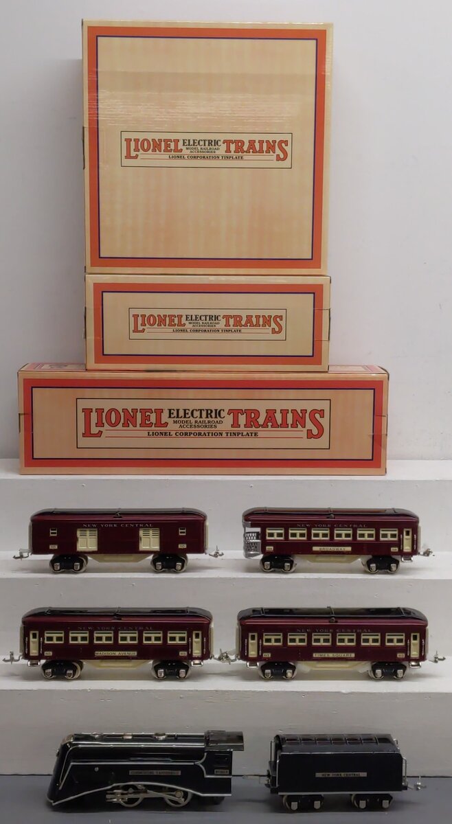 MTH 11-6031-0 O NYC Tinplate No. 279E Distance Control Steam Passenger Train Set LN/Box