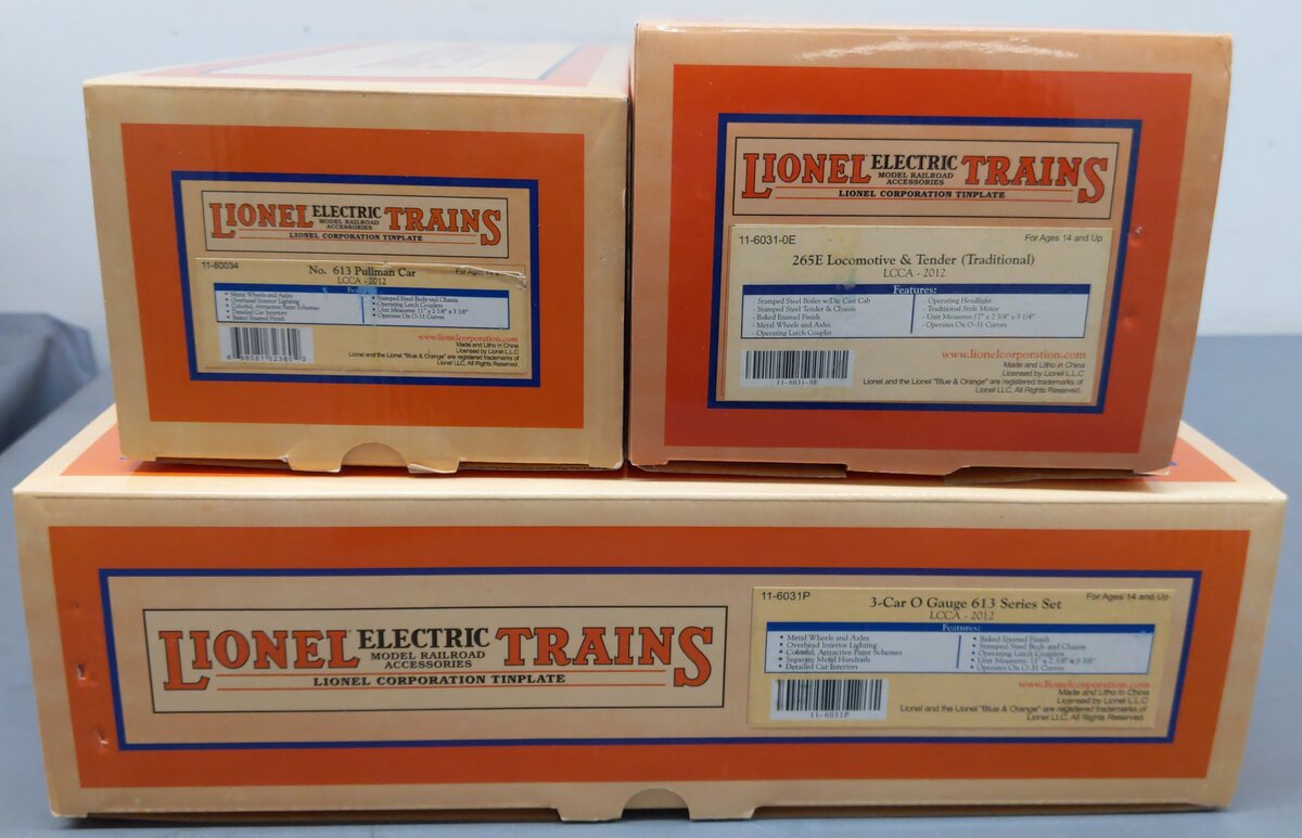 MTH 11-6031-0 O NYC Tinplate No. 279E Distance Control Steam Passenger Train Set LN/Box