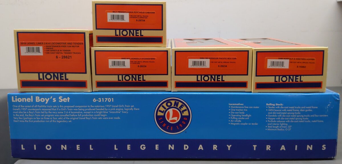 Lionel 6-31701 O Gauge Boy's Steam Train Set EX/Box