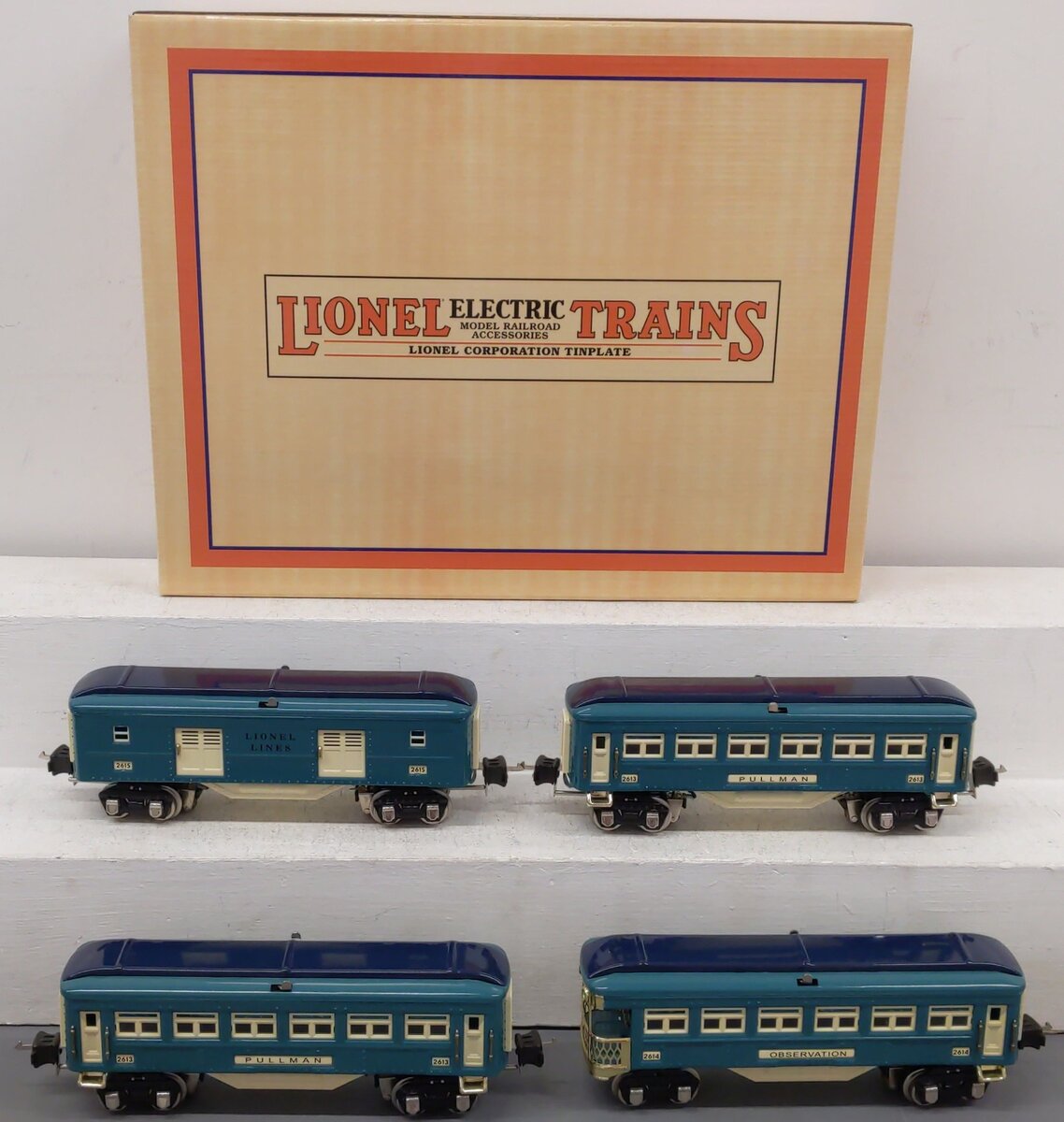 MTH 11-80040 Lionel Lines Tinplate 4-Car 2600 Series Set EX/Box