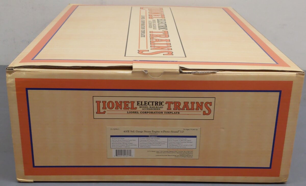 MTH 11-1074-1 Std. Lionel Corporation Tinplate 400E Steam Loco #25- Proto 3.0 LN/Box