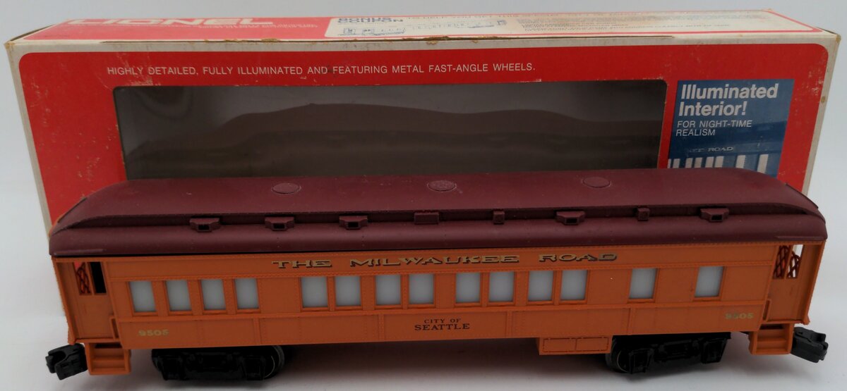 Lionel 6-9505 O Gauge Milwaukee Road "City of Seattle" Passenger Car EX/Box