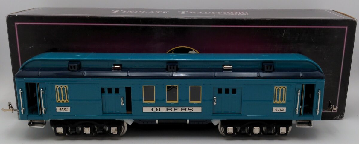 MTH 10-5158 Standard Gauge Blue Comet Baggage Car (TT Blue with Nickel Trim) EX/Box