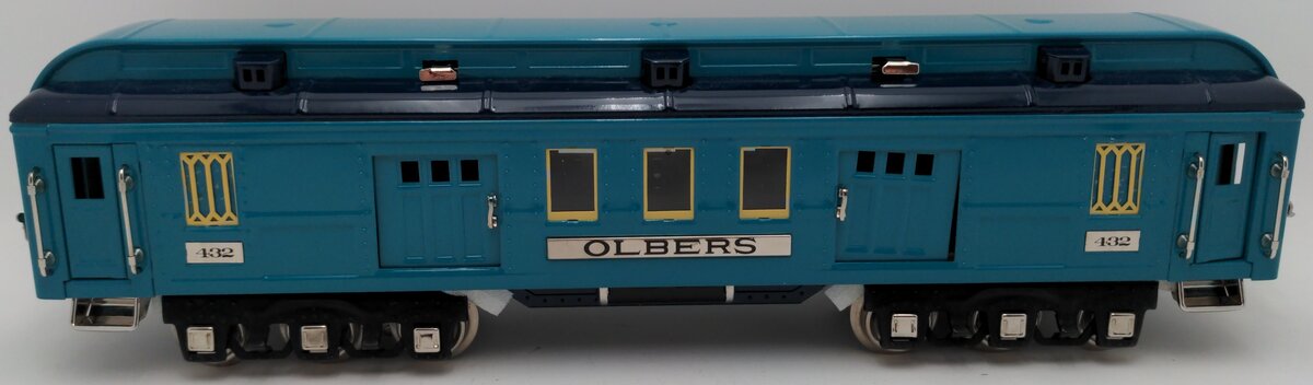 MTH 10-5158 Standard Gauge Blue Comet Baggage Car (TT Blue with Nickel Trim) EX/Box