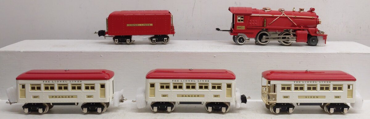 MTH 11-5505-1 Christmas Tinplate 249E O Gauge Steam Passenger Train Set w/PS 3.0