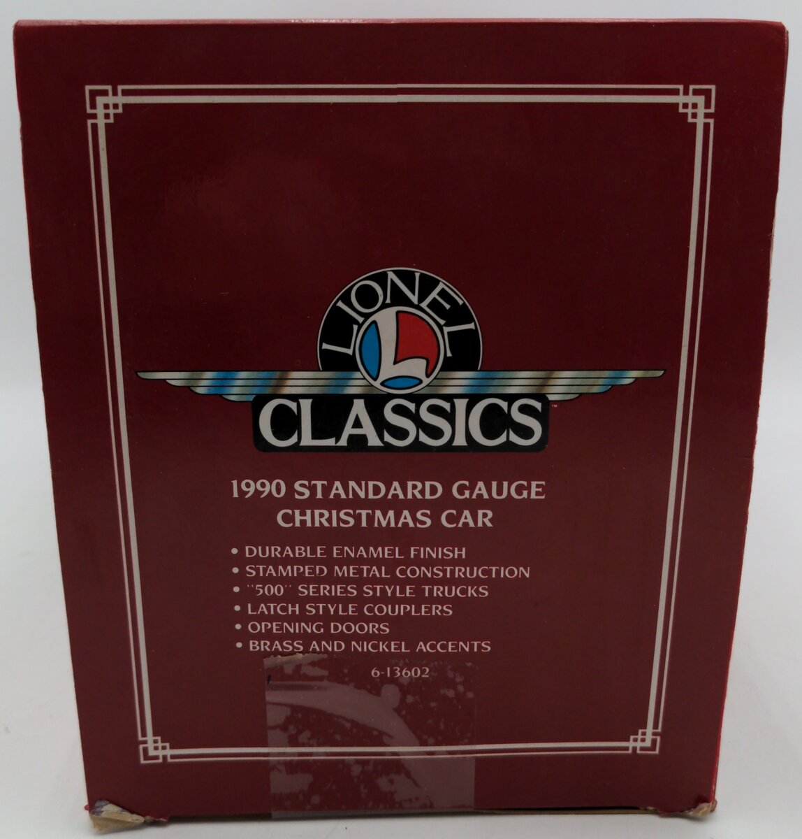 Lionel 6-13602 Standard Gauge 1990 Seasons Greetings Christmas Car EX/Box