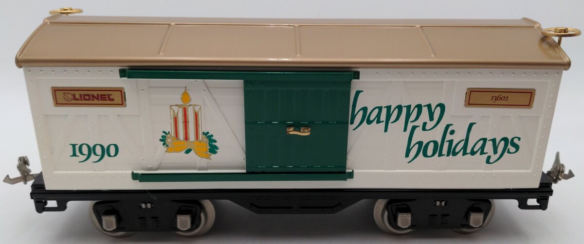 Lionel 6-13602 Standard Gauge 1990 Seasons Greetings Christmas Car EX/Box