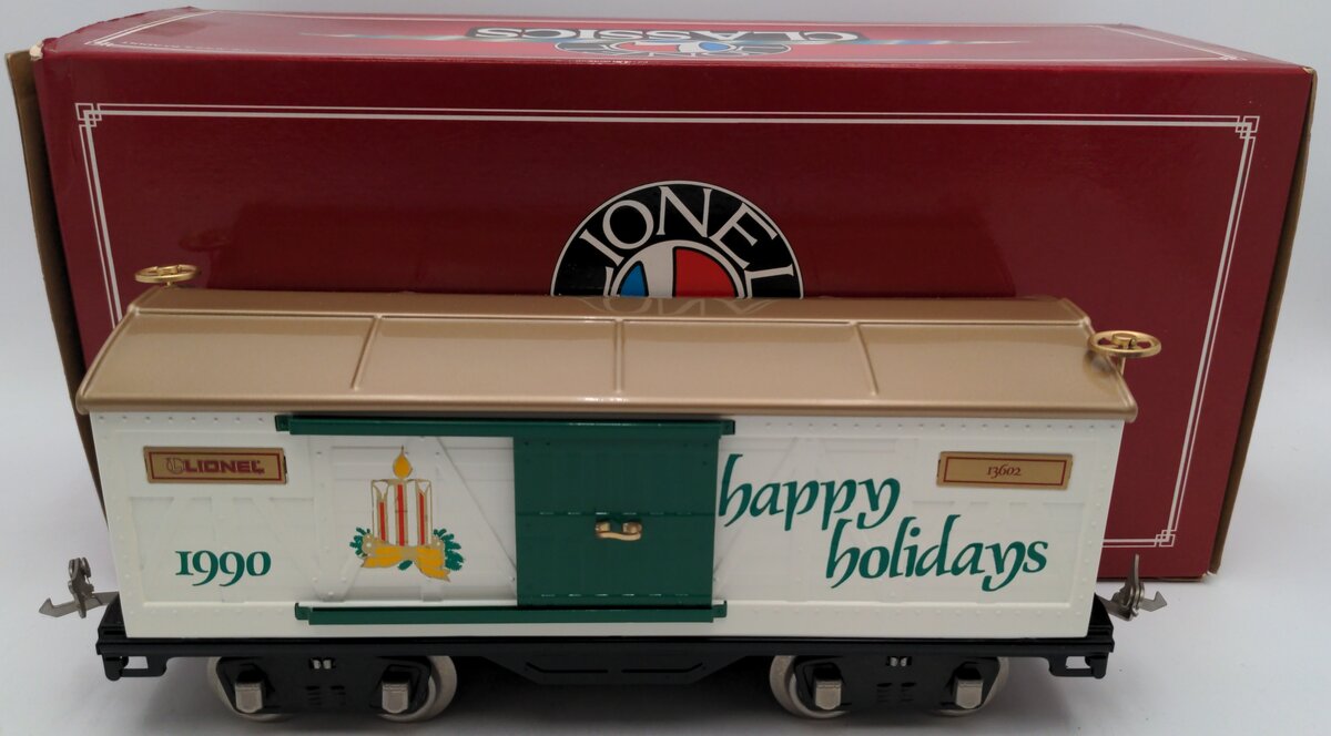 Lionel 6-13602 Standard Gauge 1990 Seasons Greetings Christmas Car EX/Box