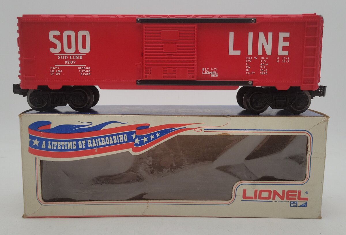 Lionel 6-9207 O Gauge Soo Line Boxcar #9207 VG/Box