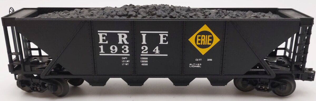 Lionel 6-19324 O Gauge Erie 4-Bay Hopper #19324 with Coal Load EX/Box