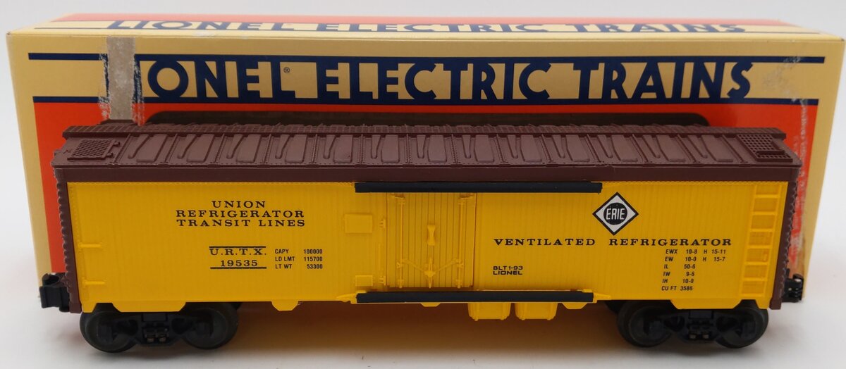 Lionel 6-19535 O Union Refrigerator Transit Lines Erie Reefer Car #19535 LN/Box