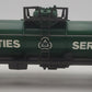 Lionel 6-9277 O Gauge Cities Service Single Dome Tank Car VG