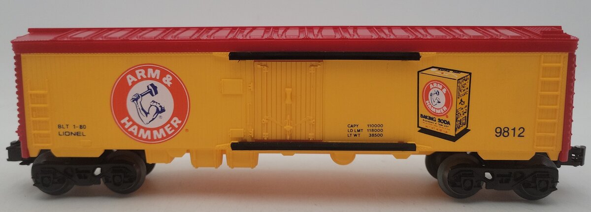 Lionel 6-9812 O Gauge Arm & Hammer Billboard Refrigerator Car #9812 EX/Box