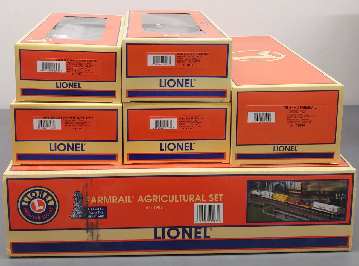 Lionel 6-11983 O Gauge Farmrail Agricultural Diesel Train Set EX/Box