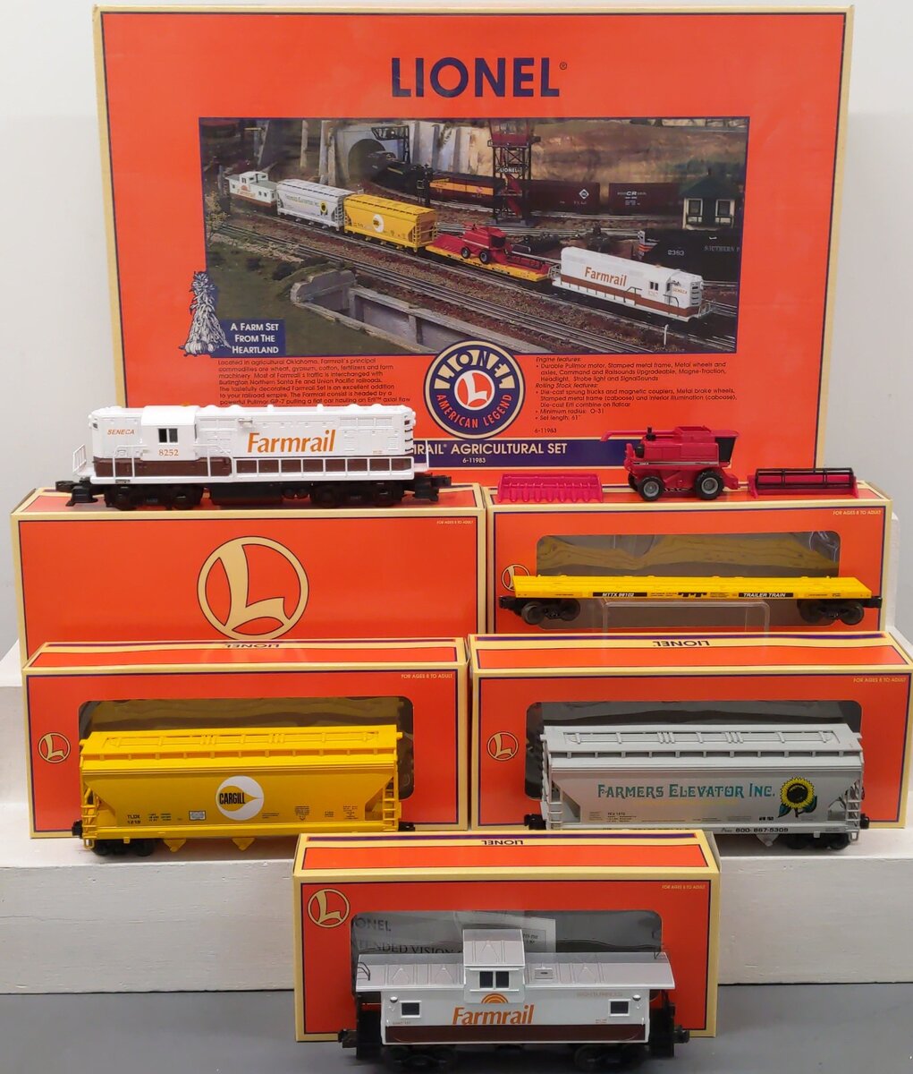 Lionel 6-11983 O Gauge Farmrail Agricultural Diesel Train Set EX/Box