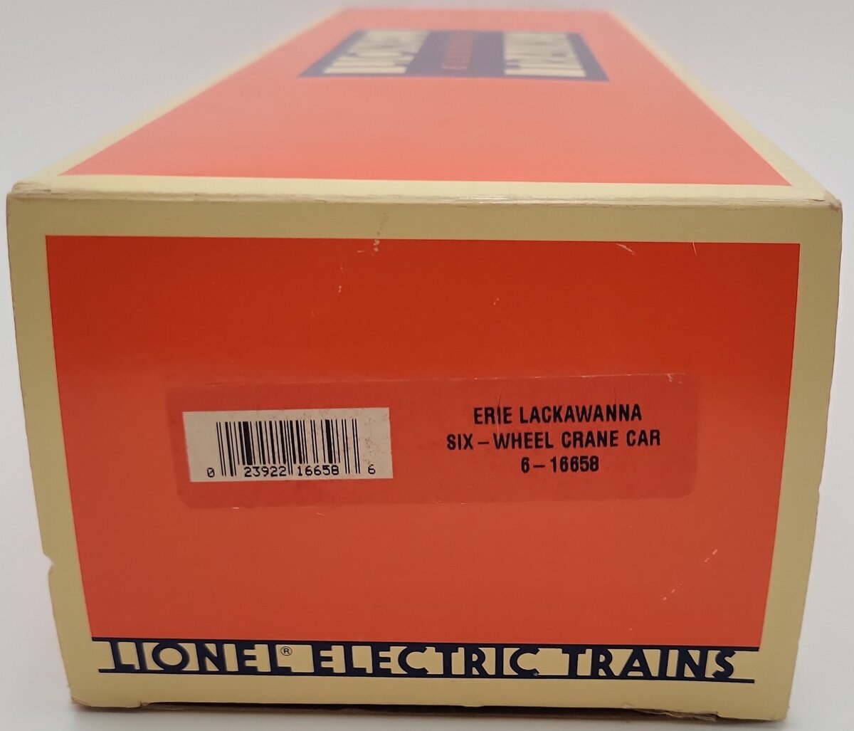 Lionel 6-16658 O Gauge Erie Lackawanna 6- Wheel Crane Car EX/Box