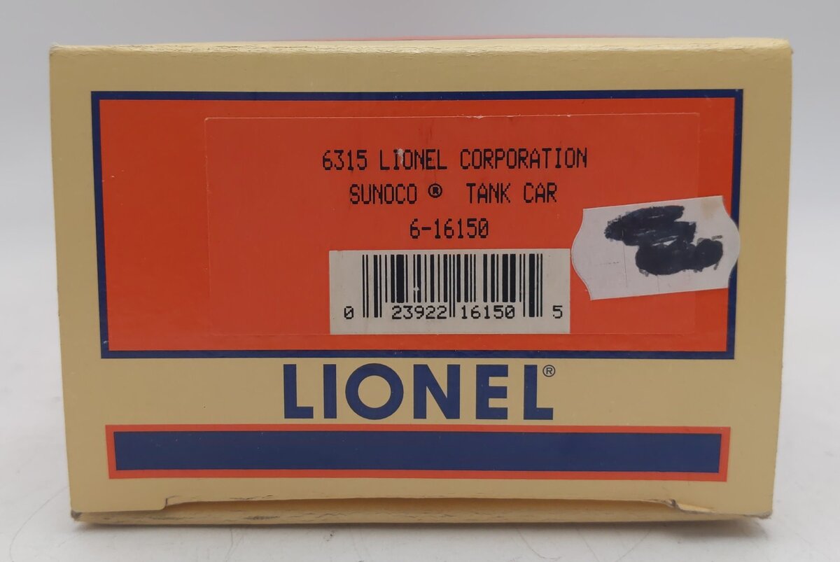 Lionel 6-16150 O Gauge Sunoco Single Dome Tank Car #6315 LN/Box