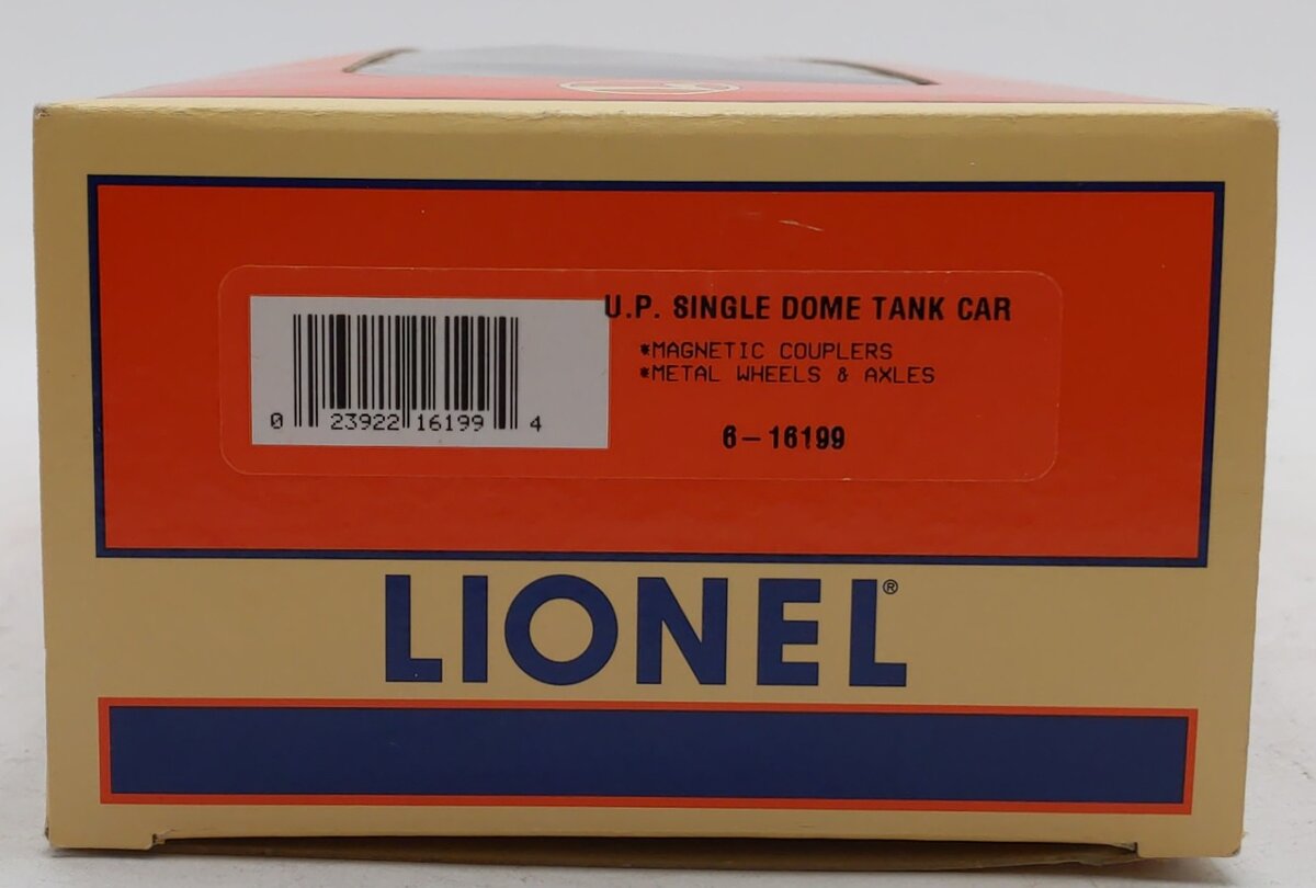 Lionel 6-16199 O Gauge Union Pacific Single Dome Tank Car EX/Box
