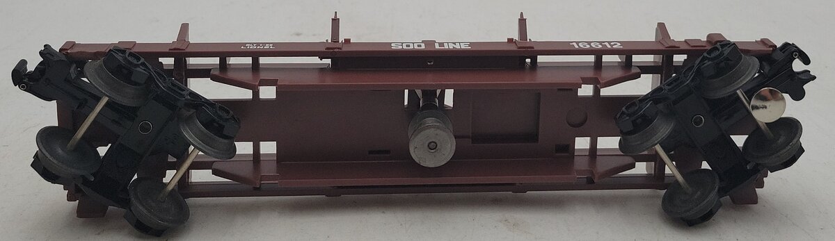 Lionel 6-16612 O Gauge SOO Line Operating Log Dump Car LN/Box