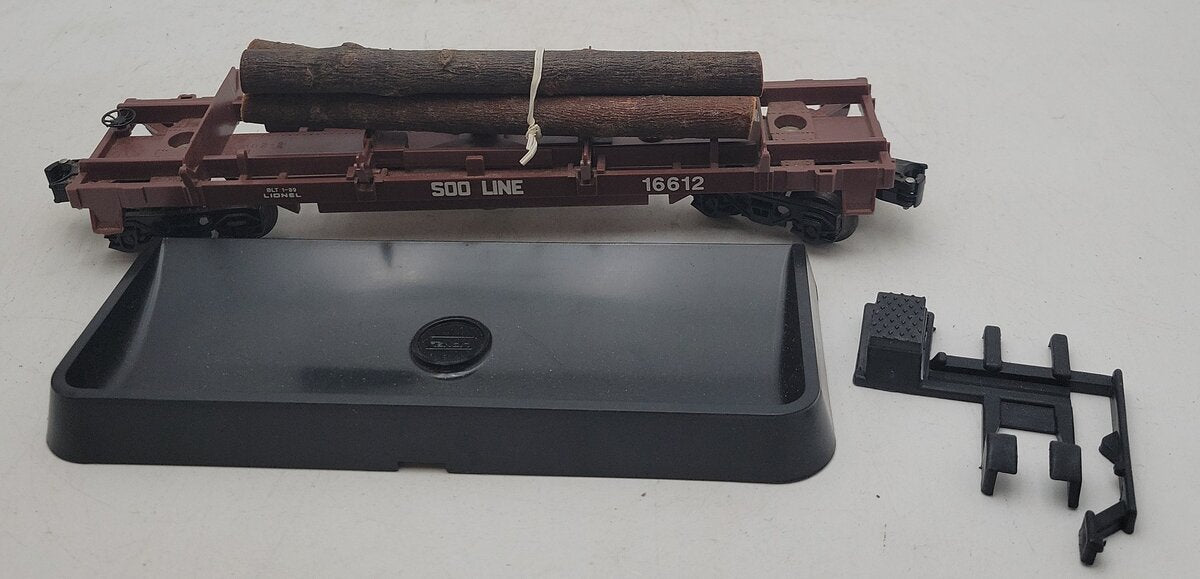 Lionel 6-16612 O Gauge SOO Line Operating Log Dump Car LN/Box