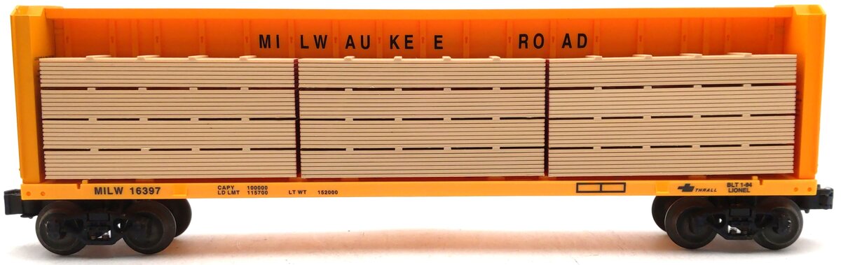Lionel 6-16397 O Gauge Milwaukee Road I Beam Flatcar #16397 LN/Box