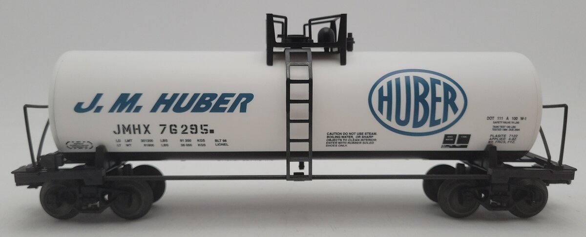 Lionel 6-17913 O Gauge JM Huber Unibody Tank Car #76295 EX/Box