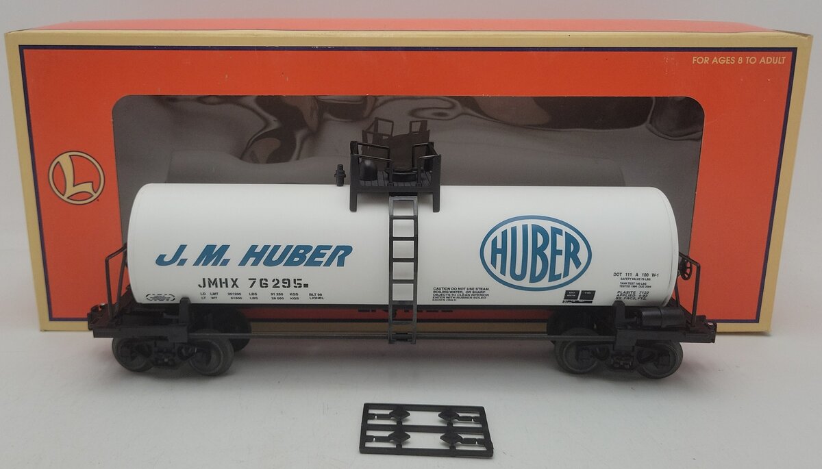Lionel 6-17913 O Gauge JM Huber Unibody Tank Car #76295 EX/Box