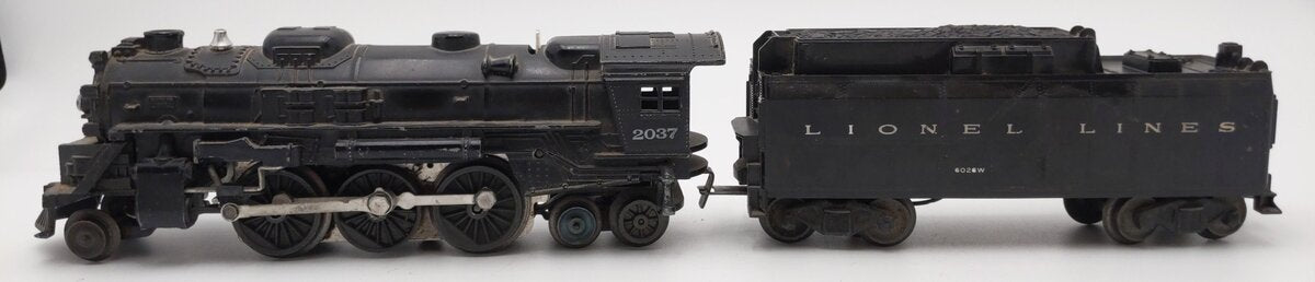 Lionel 2037 Vintage O 2-6-4 Diecast Steam Locomotive and 6026W Tender VG
