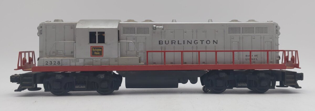 Lionel 2328 Vintage O Burlington GP-7 Powered EMD Diesel Locomotive VG