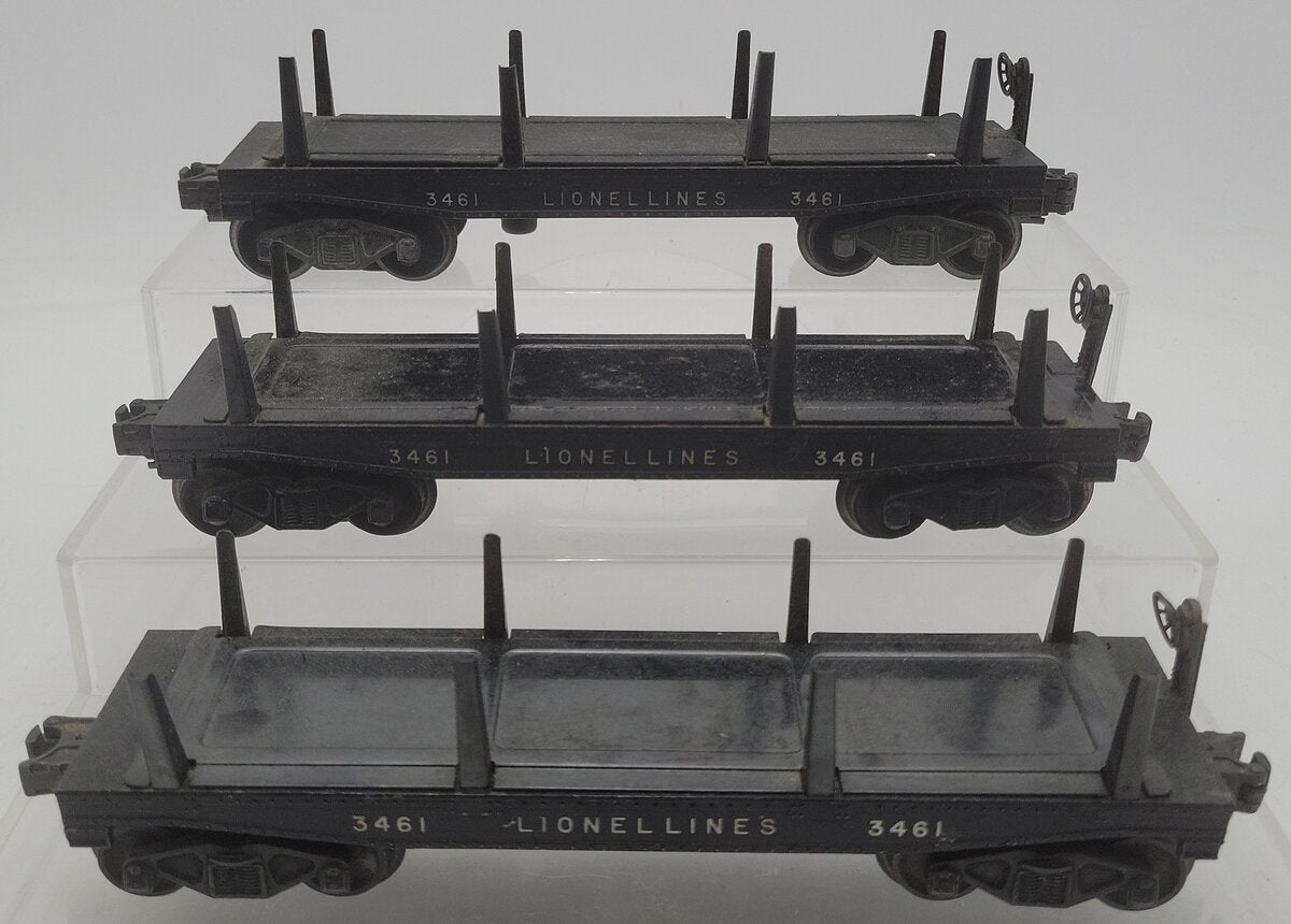 Lionel 3461 Vintage O Lionel Lines Operating Log Dump Cars [3] VG