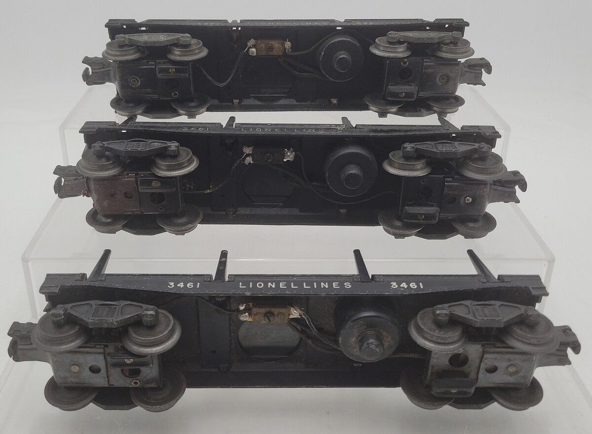 Lionel 3461 Vintage O Lionel Lines Operating Log Dump Cars [3] VG