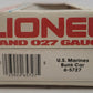 Lionel 6-5727 O Gauge US Marines Bunk Car EX/Box