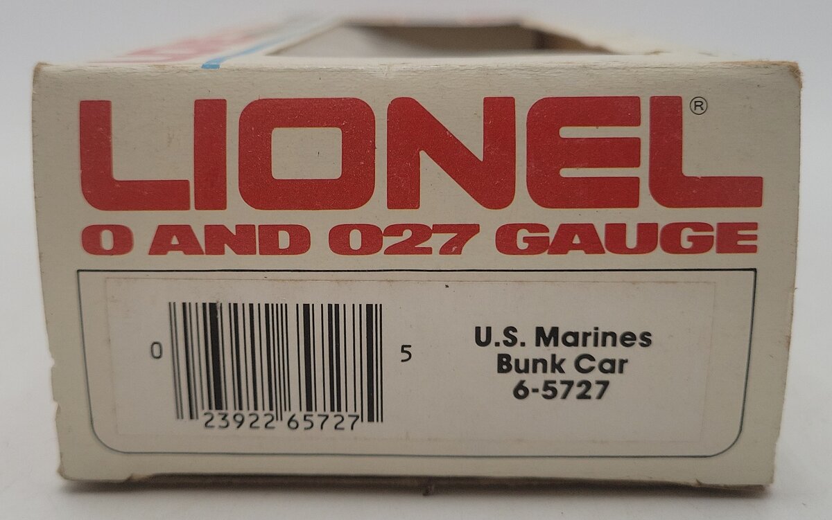 Lionel 6-5727 O Gauge US Marines Bunk Car EX/Box