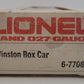 Lionel 6-7708 O Gauge Winston Billboard Reefer Car EX/Box