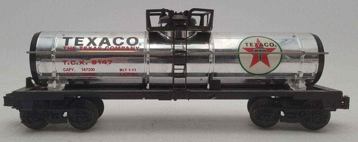 Lionel 6-9147 O Gauge Texaco Single Dome Tank Car VG/Box